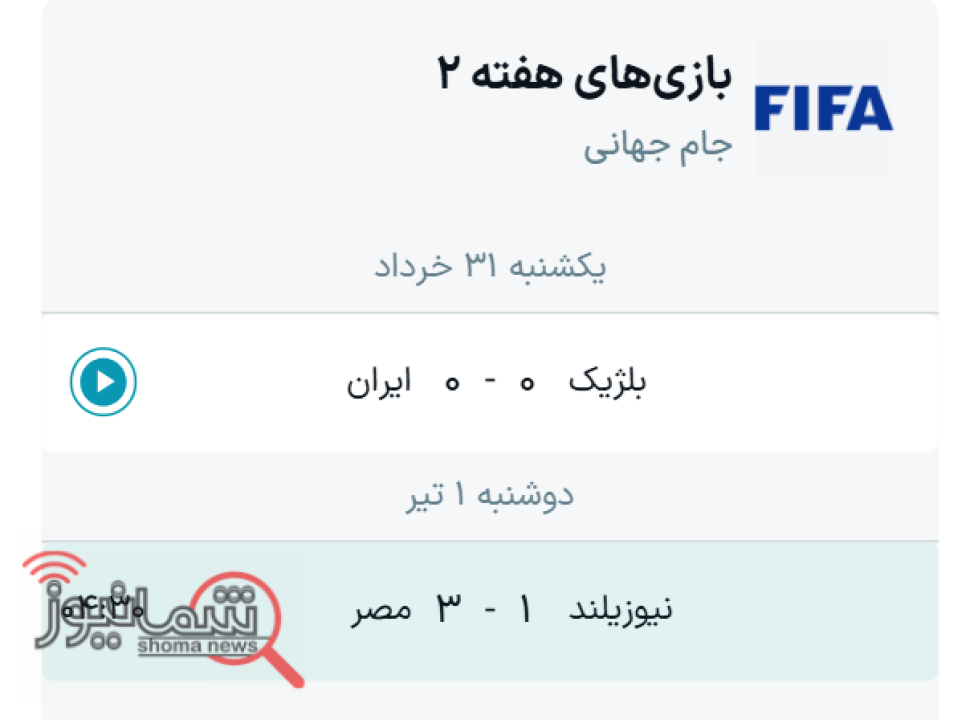 وضعیت گروه ایران در جام جهانی + جدول گروه G
